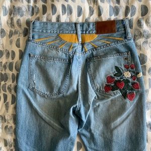 Perfect Summer Jean:Strawberry Embroidered Edition